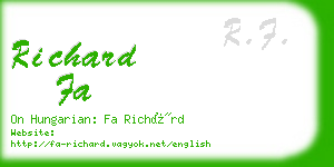 richard fa business card